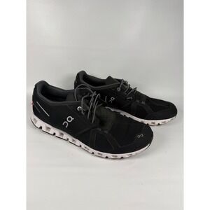 ON Running Cloud Mens Black Low Top Athletic Jogging Workout Shoes US M10